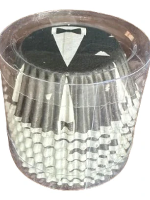 Capsulas Mini Cupcake Diseño F Gentlemen 100un E75xIn35mm