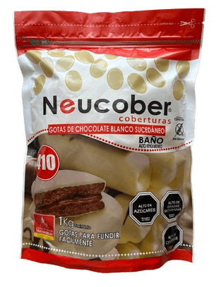 Cobertura Chocolate 410 Blanco Gotas Neucober 1kg