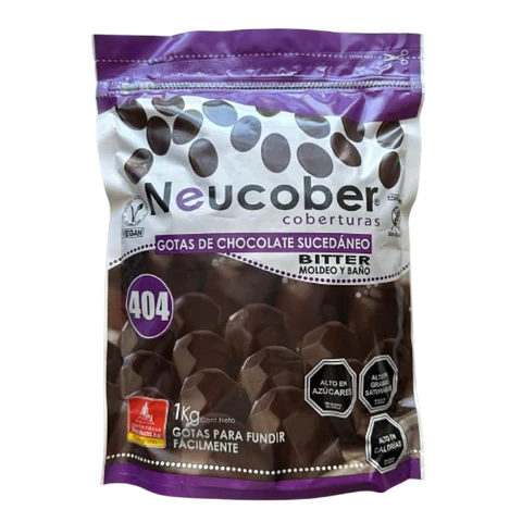 Cobertura Chocolate 404 Amargo Gotas Neucober 1kg