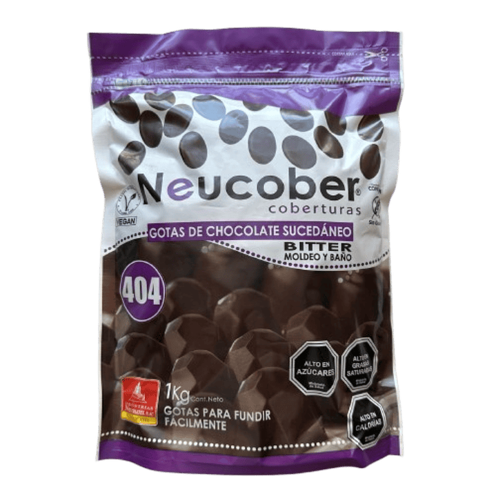 Cobertura Chocolate 404 Amargo Gotas Neucober 1kg 1