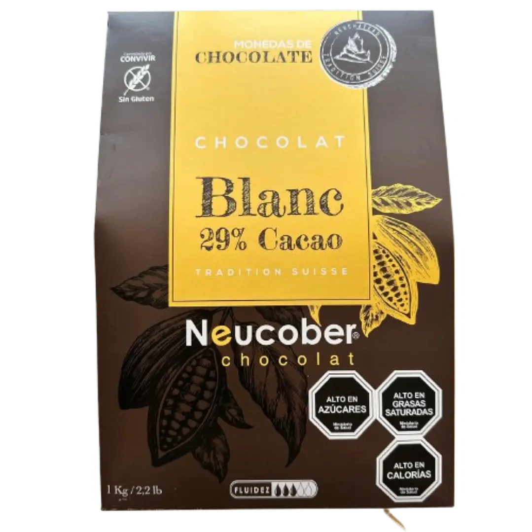 Chocolate 29% Cacao Blanco Monedas 816 Neucober 1kg 1