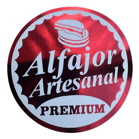 Sticker Alfajor Rojo 100un 38mm