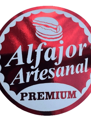 Sticker Alfajor Rojo 100un 38mm