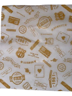 Pack 10 Hojas Papel Mantequilla Diseño Cafe 25x21cm