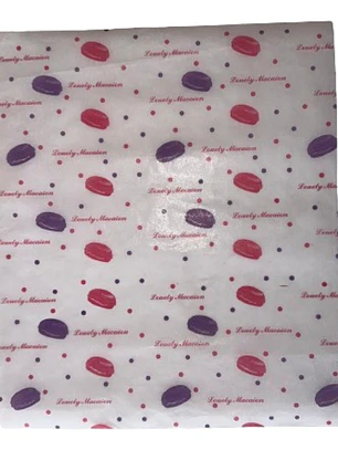 Pack 10 Hojas Papel Mantequilla Diseño Macarron 25x21cm