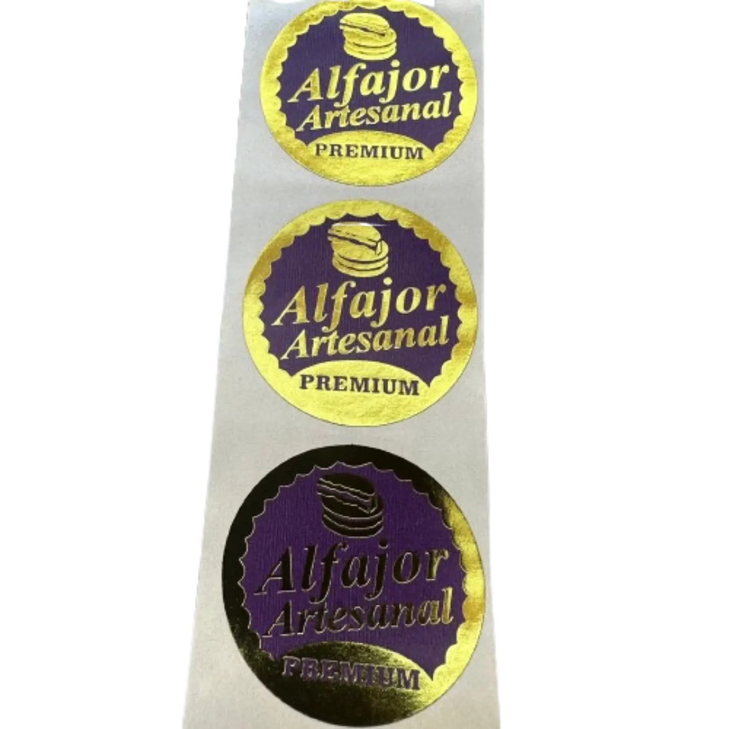 Sticker Alfajor Morado 100un 38mm 2