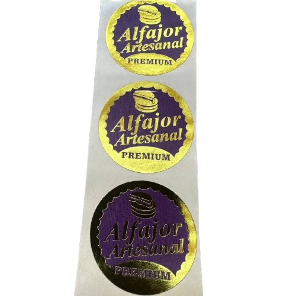 Sticker Alfajor Morado 100un 38mm 2