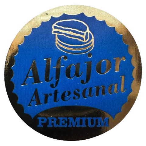 Sticker Alfajor Azul 100un 38mm