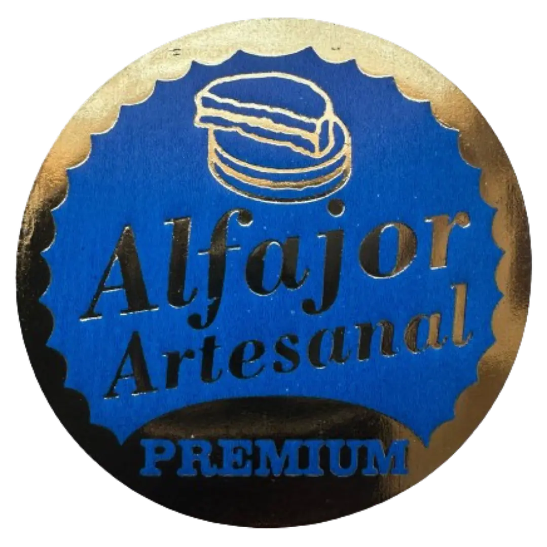 Sticker Alfajor Azul 100un 38mm 1