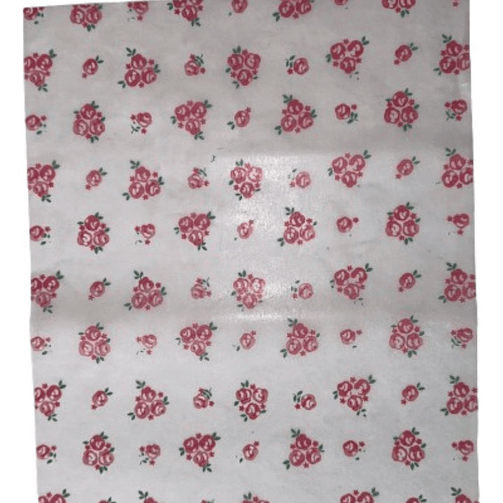 Pack 10 Hojas Papel Mantequilla Diseño Flores 25x21cm 1
