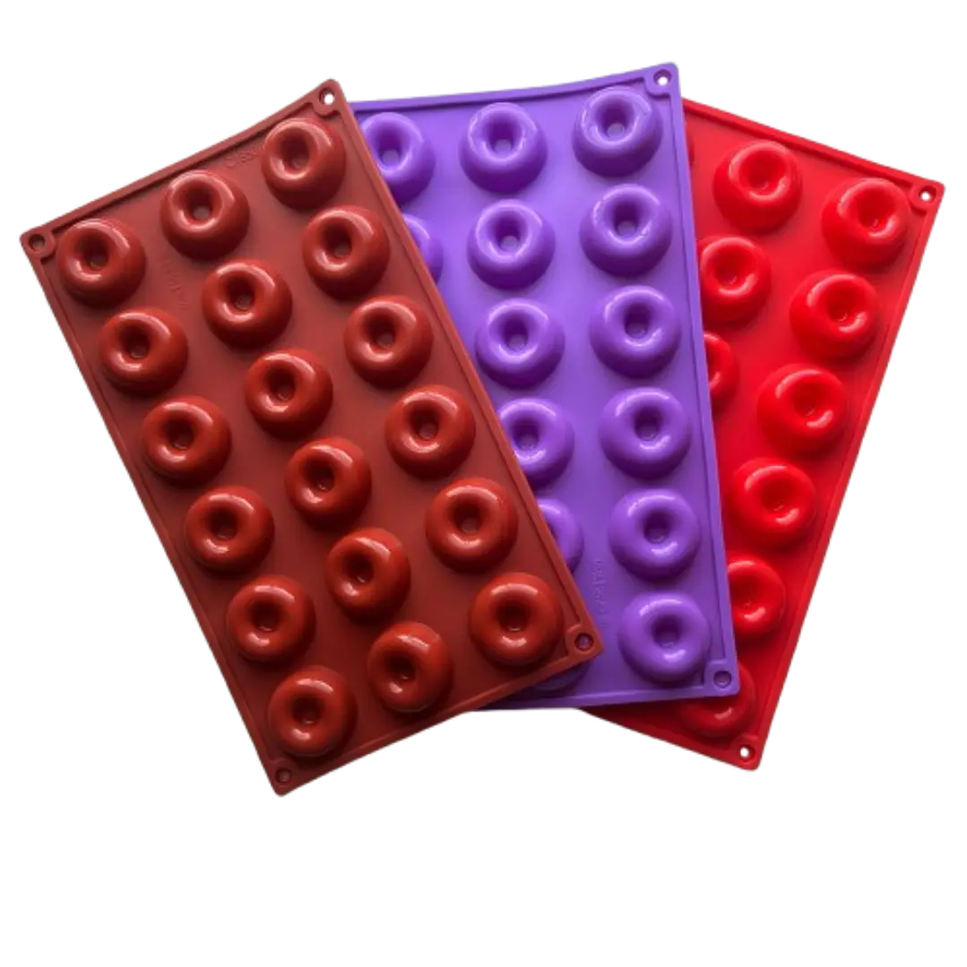Molde Silicona 18 Mini Donas 4cm Diametro 2