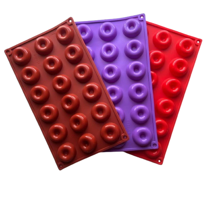 Molde Silicona 18 Mini Donas 4cm Diametro 2