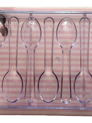 Molde Acrilico Para Chocolate Cucharas 10 Cavidades