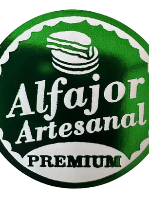 Sticker Alfajor Verde 100un 38mm
