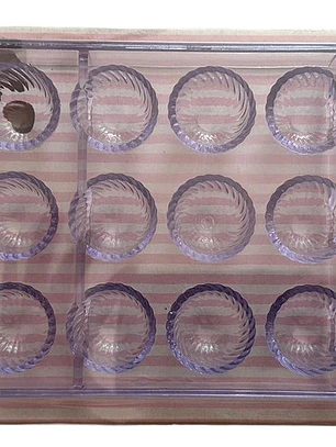 Molde Acrilico Para Chocolate Esfera Espiral 21 Cavidades