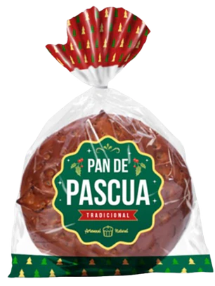 Pack 10 Bolsas Celofan Para Pan De Pascua 1kg