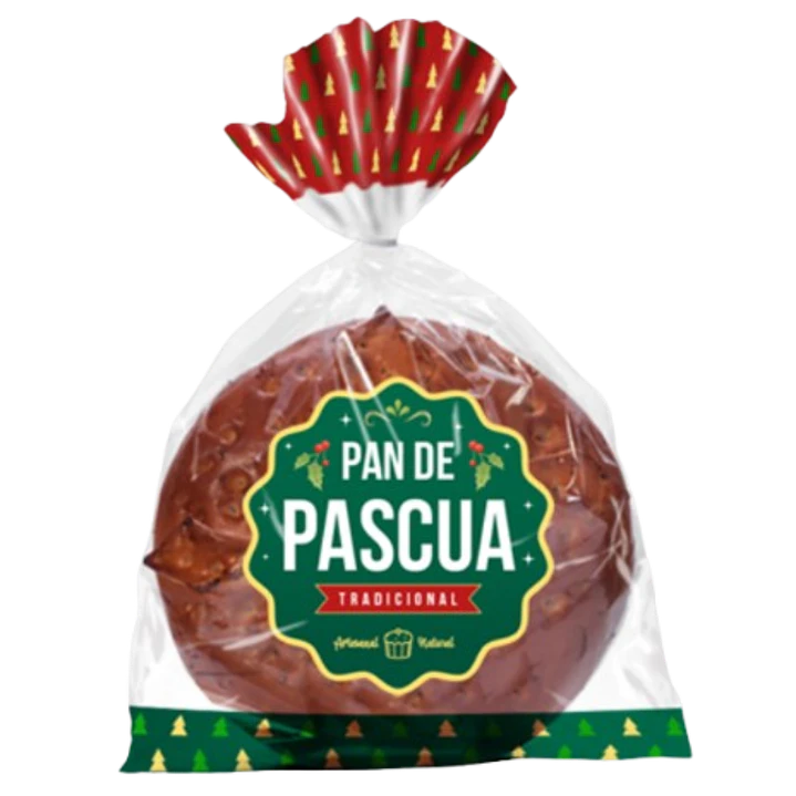 Pack 10 Bolsas Celofan Para Pan De Pascua 1kg 1