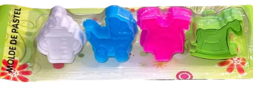 Cortador Galletas Baby Shower Bautizo 4 pcs 1