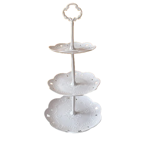 Exhibidor 3 Pisos Muffin / Cupcake Redondo Plastico