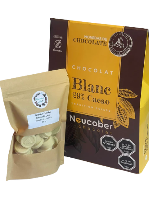 Chocolate 29% Cacao Blanco Monedas 816 Neucober 200g