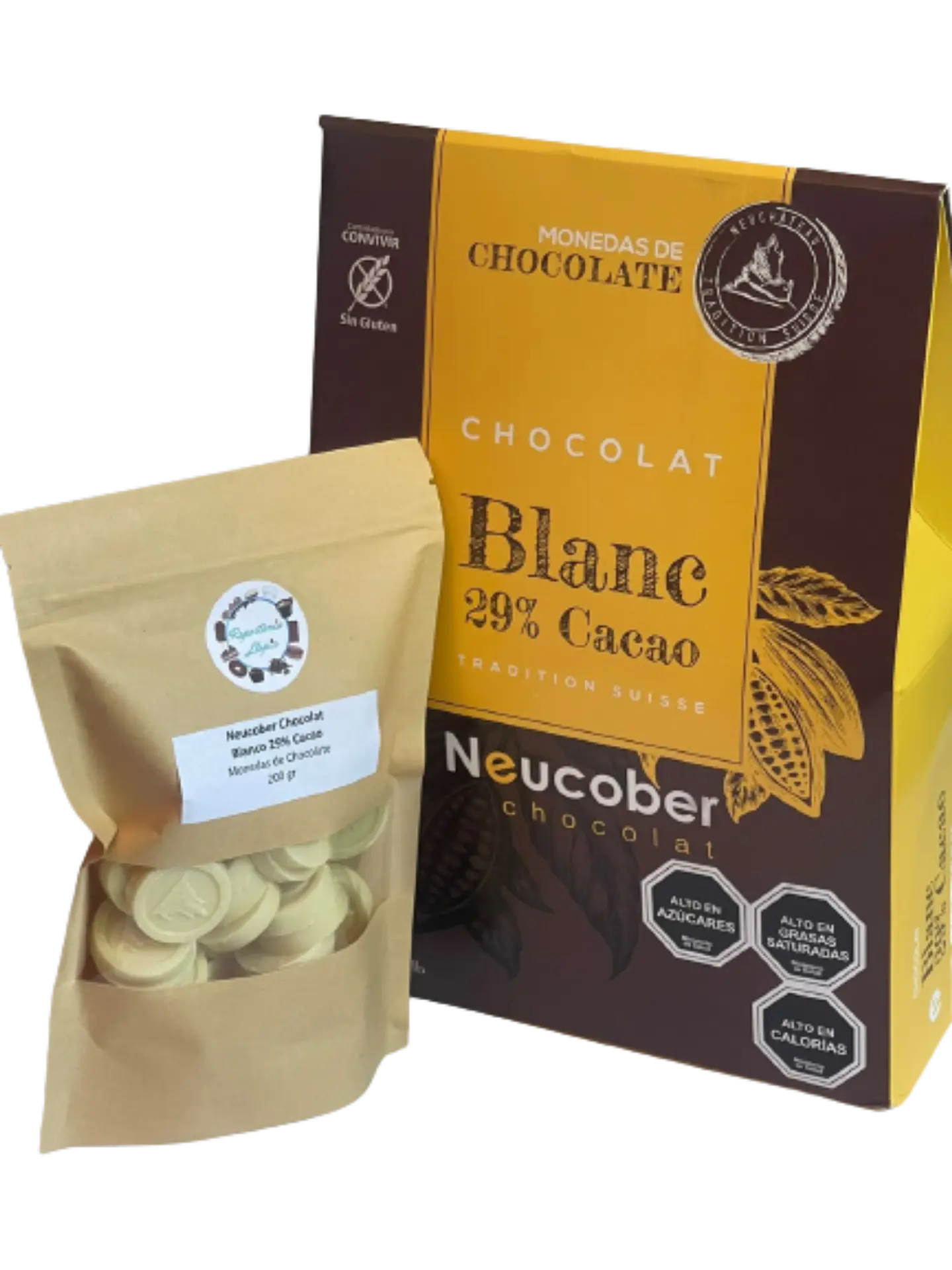 Chocolate 29% Cacao Blanco Monedas 816 Neucober 200g 1