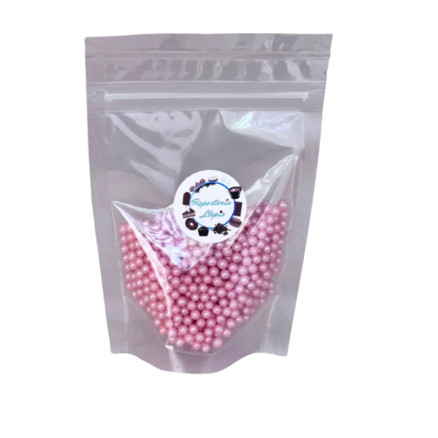 Perlas Rosadas Brillante Comestibles 4mm 70g 1