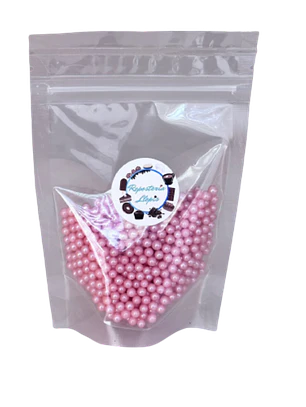 Perlas Rosadas Brillante Comestibles 4mm 70g