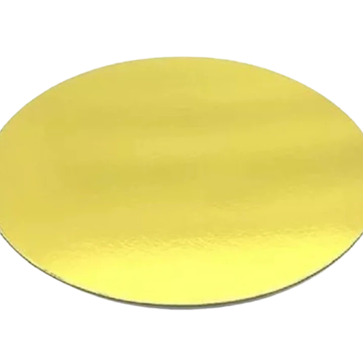 Bandeja Redonda Carton Dorada 25cm x 2mm 1
