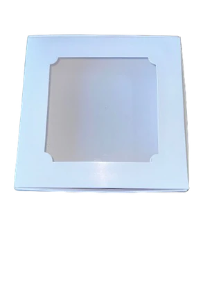 Caja B Con Ventana 9 Alfajores Cartulina 19x19x3cm