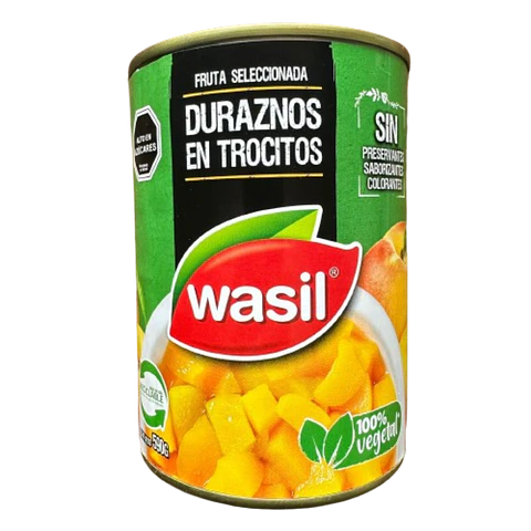 Durazno En Conserva Trozos 590g Wasil