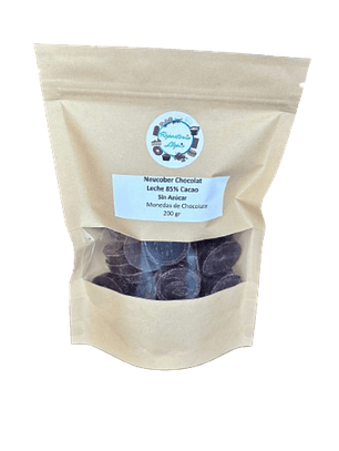 Chocolate 85% Cacao Amargo Sin Azucar Monedas Neucober 200g