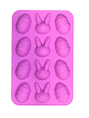 Molde Silicona Huevos Y Conejos De Pascua