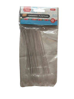Cucharas Coctail 12 Un Acrilico Transparente
