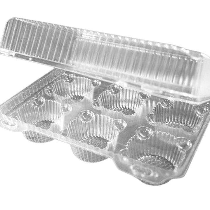 Caja Plastica Para 6 Muffin Cupcake 23x15x8,5cm 1