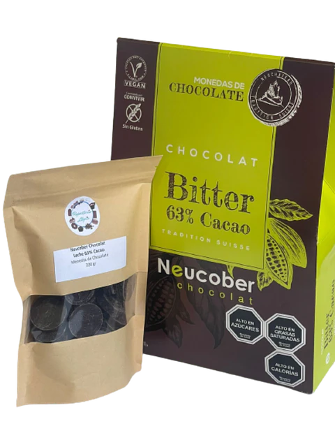 Chocolate 63% Cacao Amargo Monedas 812 Neucober 200g
