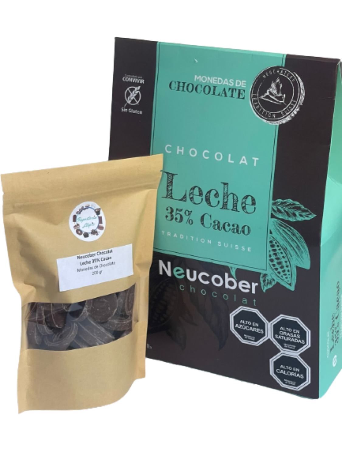 Chocolate 35% Cacao Leche Monedas 806 Neucober 200g