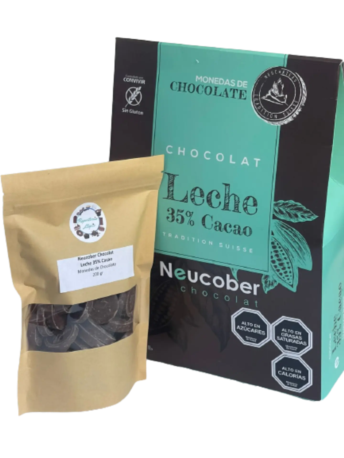 Chocolate 35% Cacao Leche Monedas 806 Neucober 200g 1