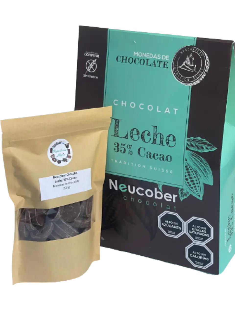 Chocolate 35% Cacao Leche Monedas 806 Neucober 200g 1