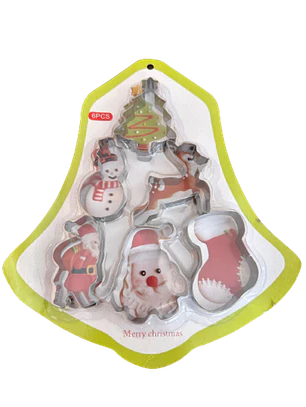 Cortador Galletas Navidad Diseño A 6 pcs
