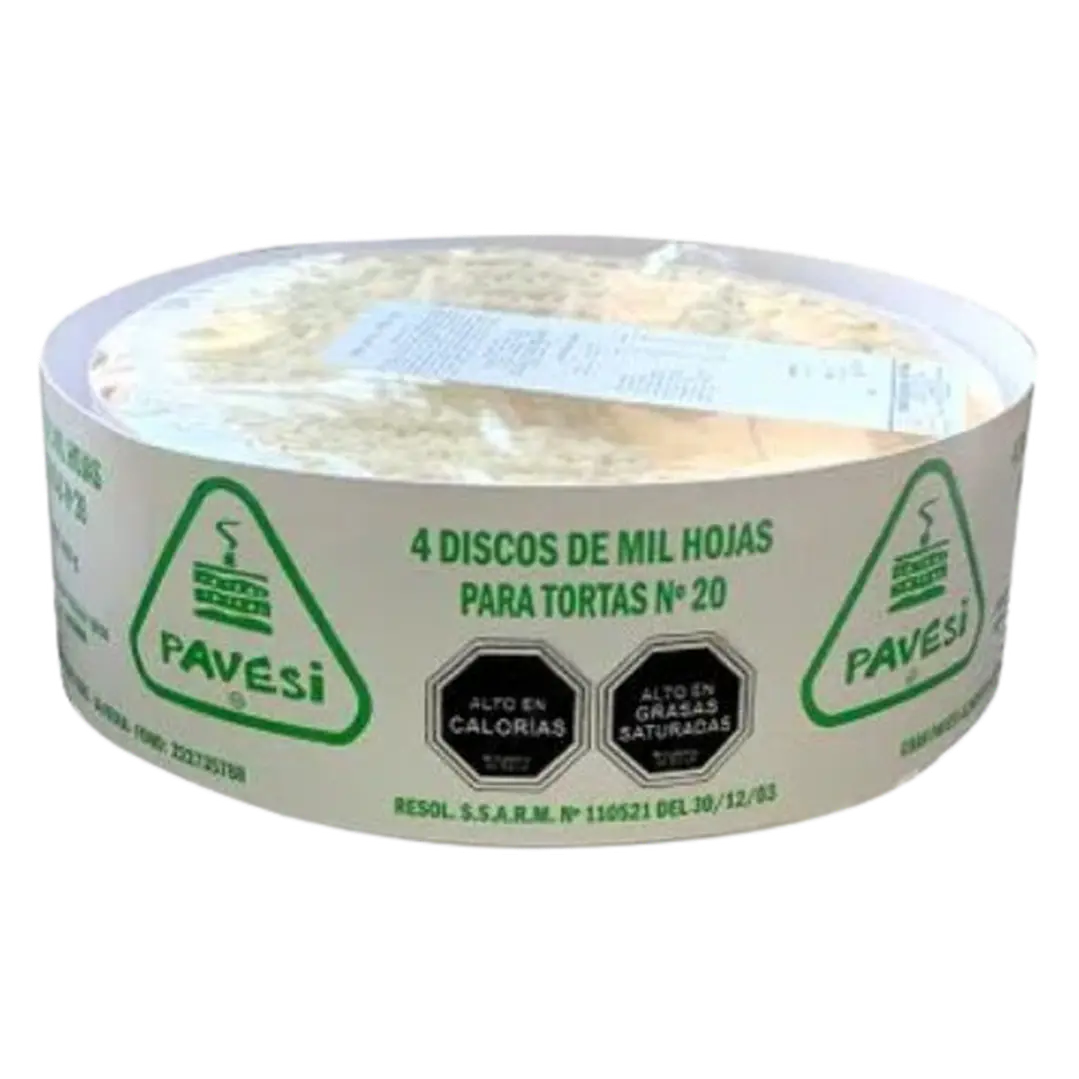 Discos Milhojas N20 4 Capas Pavesi 19,5cm 1