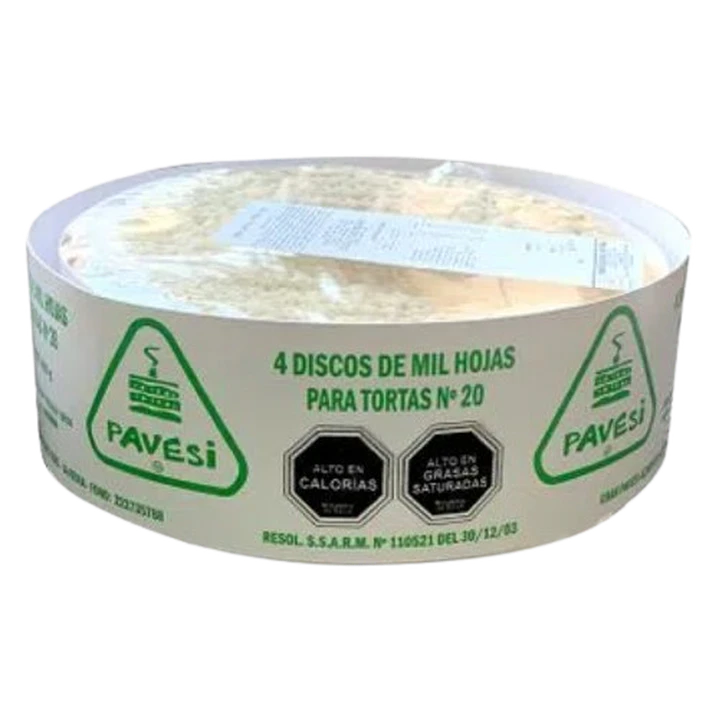 Discos Milhojas N20 4 Capas Pavesi 19,5cm 1