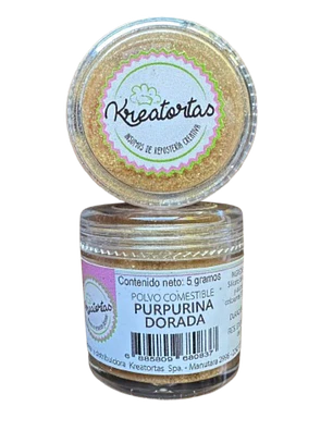 Purpurina Brillo Dorado Comestible Kreatortas 5g