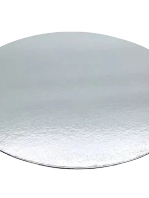 Bandeja Redonda Carton Plateada 30cm x 2mm