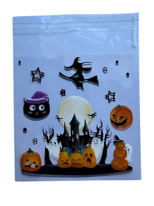Bolsas Halloween A Celofan Autoadhesivas 100un 10x10+2cm