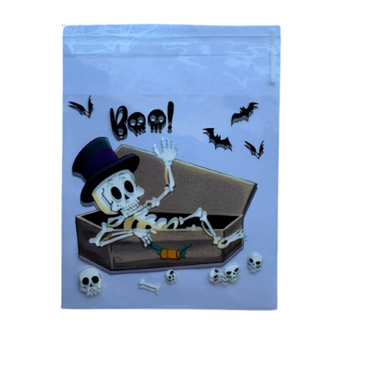 Bolsas Halloween A Celofan Autoadhesivas 100un 10x10+2cm 3