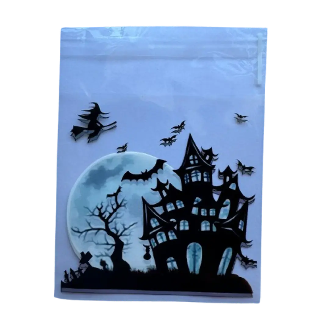 Bolsas Halloween A Celofan Autoadhesivas 100un 10x10+2cm 5