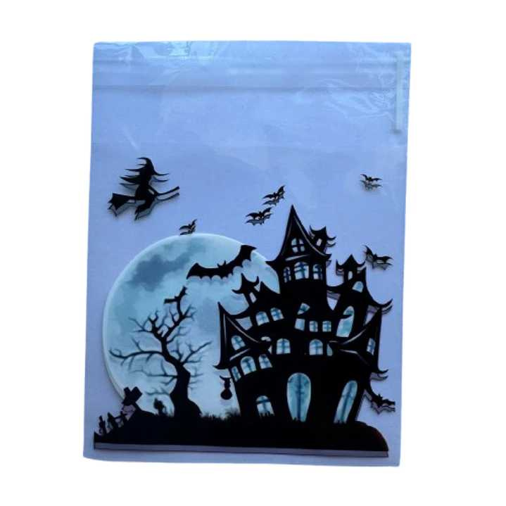 Bolsas Halloween A Celofan Autoadhesivas 100un 10x10+2cm 5