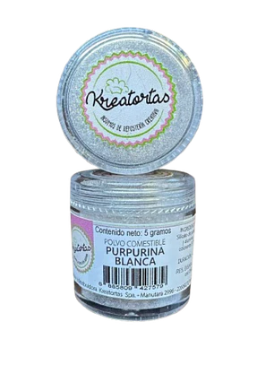 Purpurina Brillo Blanco Comestible Kreatortas 5g