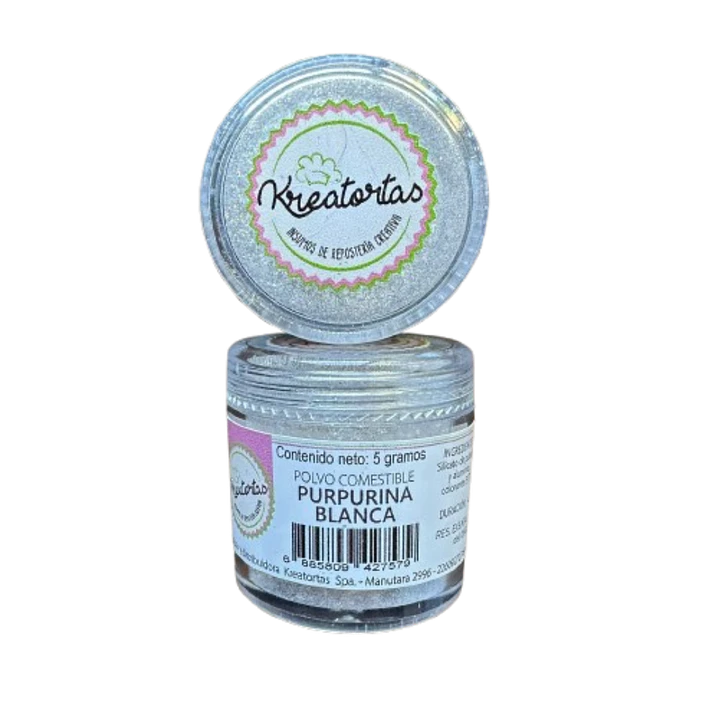 Purpurina Brillo Blanco Comestible Kreatortas 5g 1