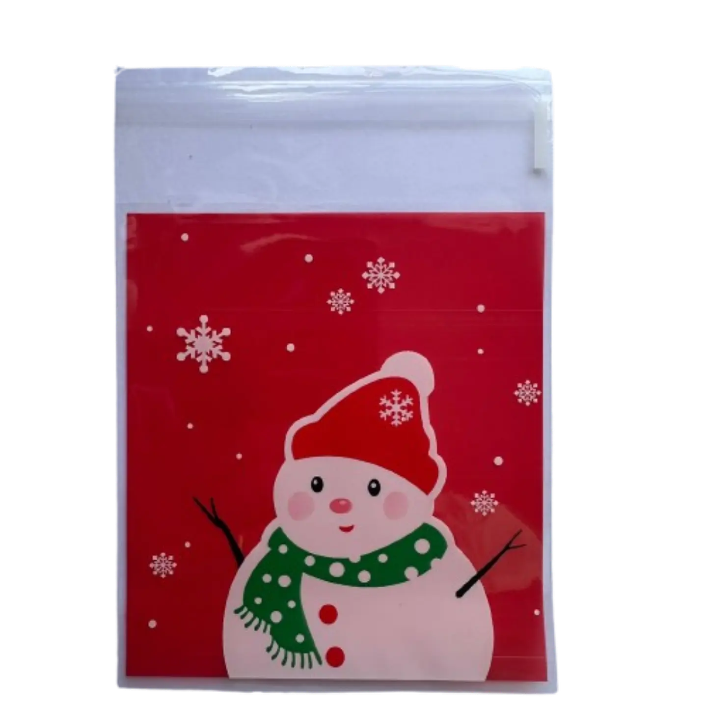 Bolsas Navidad A Celofan Autoadhesivas 100un 10x10+2cm 2
